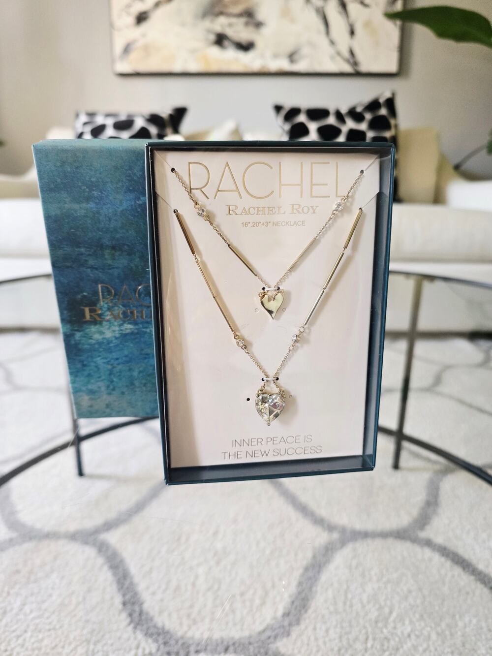Rachel Rachel Roy Gold Heart Necklace Box Set NWT